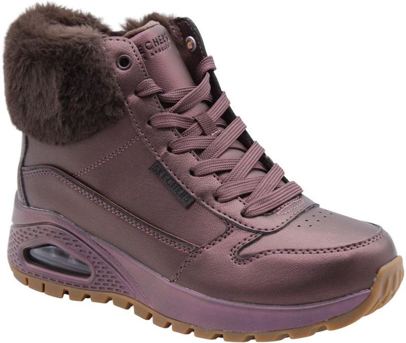 SKECHERS - UNO RUGGED - Veterlaarsjes - Aubergine