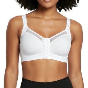 Corrigerende BH met Voorsluiting - Maat S - Wit - Corrigerende BeHa Met Push Up - Beugelloze Bh - Post Operatieve BH - Magic Bra - Comfort BH - Ondersteunende BH - Beha Dames
