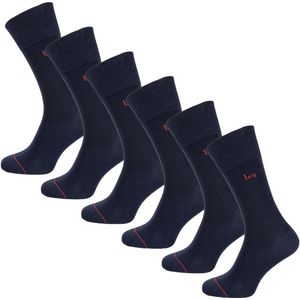 Undiemeister Sokken Heren - 6-pack - Storm Cloud (Blauw) - Lange Sokken Handgemaakt - Zijdezacht - Mellowood Tencel - Extra Stevig - Sokken - Maat 43-46