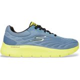 Fitness-schoenen - Lichtblauw/geel - Vetersluiting - Laag