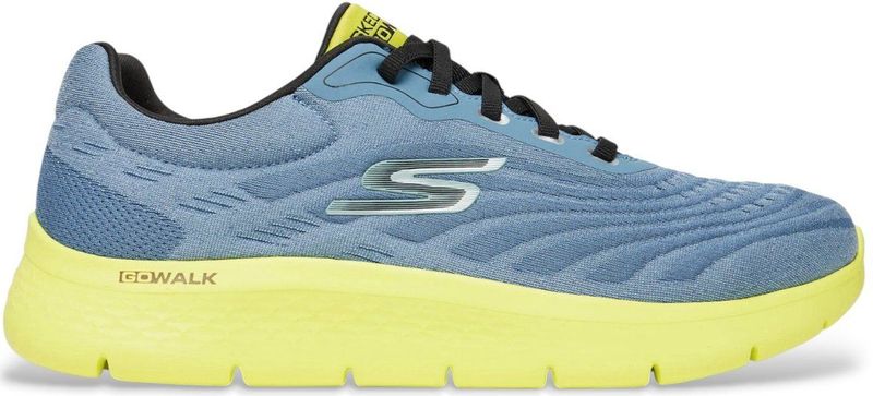 Fitness-schoenen - Lichtblauw/geel - Vetersluiting - Laag