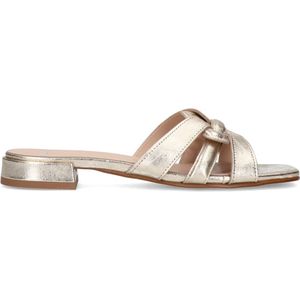 Manfield X Michelle Bollen - Dames - Gouden leren slippers - Maat 42