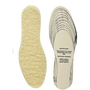 Shoe String Winter Warmt insoles Termal 100% sheep's wool top size 36-46