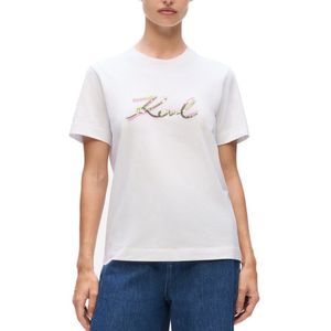 Karl Lagerfeld Shirt  groen / lichtroze / wit