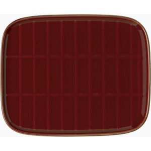 Marimekko - Oiva / Tiiliskivi - bord - Keramiek - 15x12cm - Rood