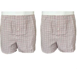 Embrator mannen Boxershorts 2-stuks geruit maat XL