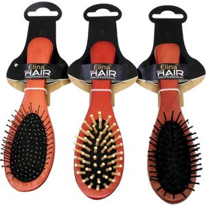 Haarborstel Houten grip 18cm set van 3 borstels