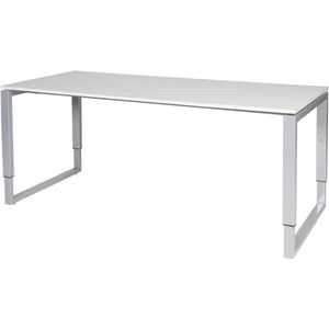 Verstelbaar Bureau - Domino Plus 180x80 wit - alu frame