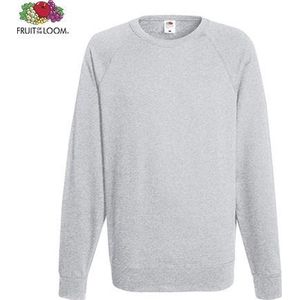 Fruit of the Loom Sweater Raglan Sweat Ronde Hals Licht Grijs maat S