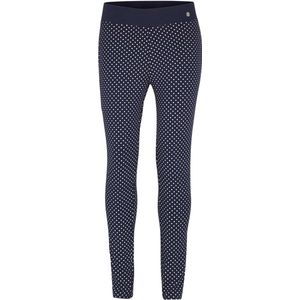 TOM TAILOR Dames Loungewear legging Mix & Match - blauw met wit - Maat 3XL (46)
