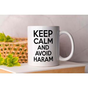 Mok Keep Calm and Avoid Haram - Ramadan - Gift - Cadeau - RamadanMubarak - RamadanKareem - Vasten - Suhoor - Iftar - Moslim - Islam