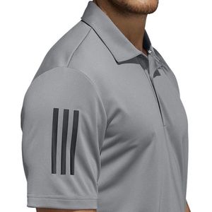 Adidas Poloshirt 3-Stripes Basic Heren Grijs Zwart