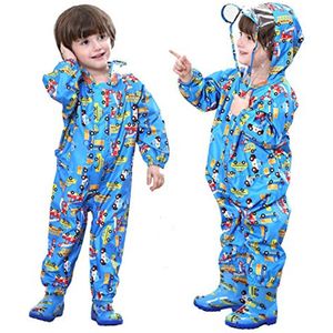 Ademende Waterdichte Regenjas voor Kinderen 1-10 Jaar - Unisex Regenpak Jumpsuit