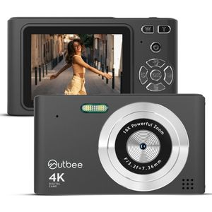 Outbee Digitale camera - Fototoestel - Digital camera - Compact - Foto's en video's - 8 Beeldresoluties - 128GB - Zwart