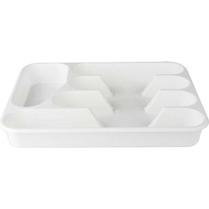 Bestekbak Neutraal - Kunststof - Wit - 35 x 26 x 4,5 cm