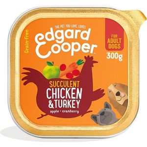 Edgard & Cooper Kuipje Honden Natvoer Hondenvoer Kip - Kalkoen 300 gr