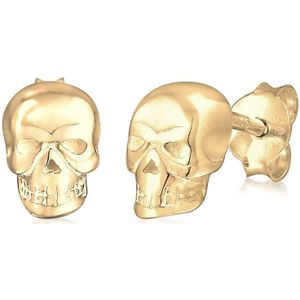 Elli Dames Oorbellen Dames Stud Oorbellen Skull Rock Cool Grunge in 925 Sterling Zilver