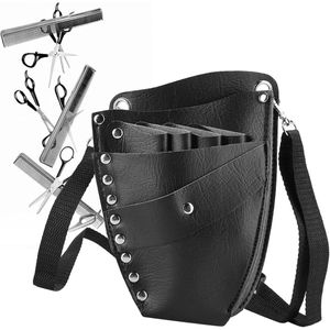 Scissor Bag - Haarstyling Tool Bag - Leer Haarstyling Scharen - Barber Holder Pouch met Afneembare Strap - Multi-Functionele Scharen - Heuptas voor Barbiers - Kapsalon - Haar Stylist