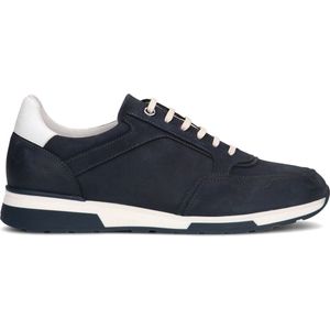 Van Lier - Heren - Blauwe nubuck sneakers - Maat 46