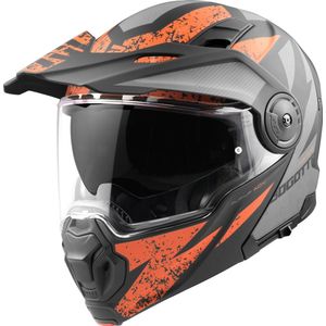 Bogotto - FG-102 - Adventure Helm - Zwart Grijs Oranje - Fiberglas