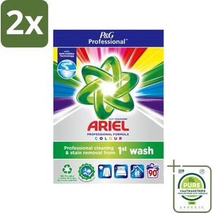 Ariel Professional - Waspoeder - Gekleurde Was - 90 Wasbeurten - Voordeelverpakking - 2 stuks - Waspoeder - Wasmiddel
