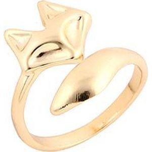 24/7 Jewelry Collection Vos Ring Verstelbaar - Verstelbare Ring - Goudkleurig