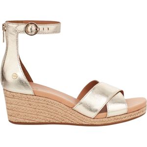 UGG W Eugenia Dames Sandalen - Goud/Metallic - Maat 41