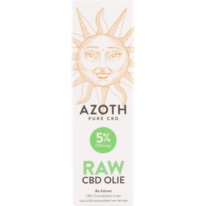 Azoth 5% RAW Hennep CBD Olie - THC Vrij