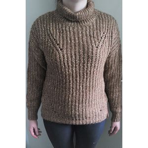 Moscow Cowl Sweater - Bronze Melange - Maat S