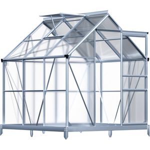 Gardebruk Tuinkas – Aluminium 3.6m² incl dakraam 190x190cm – Regengoot Met Afvoer