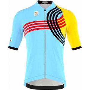 BIORACER Fietsshirt Heren - Officieel Team Belgium 2024 Olympische Editie - Model 'Icon' - Blauw - Maat XXL - Fietskleding Heren