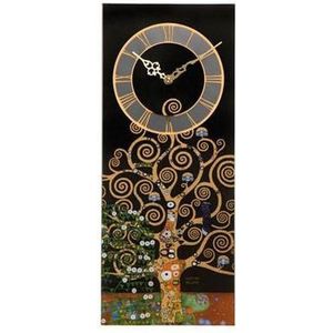 Goebel® - Gustav Klimt | Wand Klok ""De Levensboom"" | Glas, 48cm, met echt goud