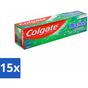 15 x Colgate Tandpasta Maxfresh Cleanmint 100 ml - Tandplak - Tandsteen - Fluoride - Mondverzorging