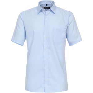 CASA MODA - Comfort Fit - Overhemd - Lichtblauw met Wit Geruit - Korte Mouw - Strijkvriendelijk