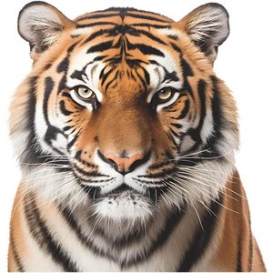 3D Realistic Brown Tiger Wall Sticker - Waterproof Indoor Plastic for Children's Room Baby Room Playroom Bedroom Living Room Window Decoration 27 x 28 cm