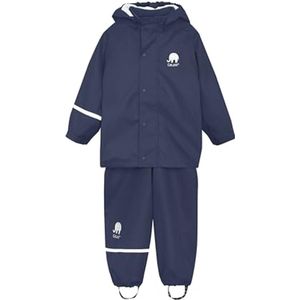 Unisex Basic Regenjas en Tuinbroek Set voor Kinderen - Roze