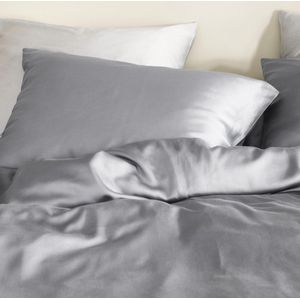 KOALA HUG Kussensloop 100% Tencel Lyocell satijn, platinum grey 60x70 – Anti-allergie, Hypoallergeen | Temperatuurregulerend | Zacht voor huid & haar | 100% Plantaardig | Plasticvrij