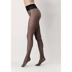 Oroblu Blossom Panty - Kleur Zwart - Maat Small