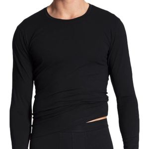 HL-tricot heren ondershirt Lange mouw zwart - XL