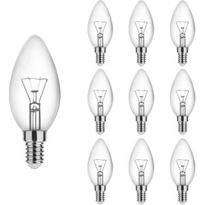 Technik E14 Gloeilamp - Extra Warm Wit - 25W - 160lm - Kaarslamp B35 - 10 stuks