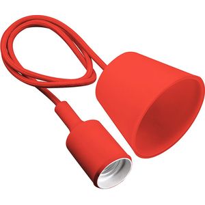 GTV Minio Hanglamp - Rood - met E27 fitting - max. 60W - 100 cm kabel - werkt met alle soorten lampen