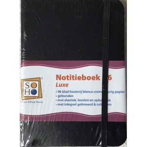 Notitieboek A6 LUXE [zwart] 96 blad houtvrij
