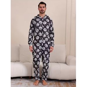 Halloween Onesie Pompoen - Onesie Mannen - Onesie Vrouwen - Maat XXL