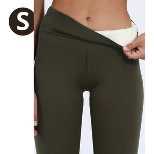 Bovista Winter Panty - Warme panty - Fleece Panty - Thermo Panty - Legging - Stretch - Dames Kleding - Groen - Maat S