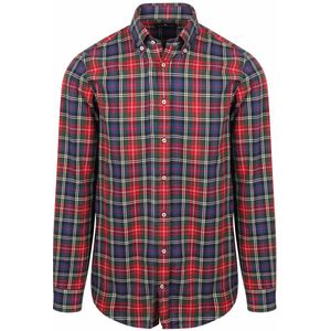 Steppin' Out Overhemd Flanel Checks Rood - Maat S - Heren - Casual Shirt