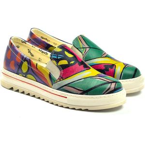 GOBY - Patroon - Ballerinas - Sneakers - Hoge kwaliteit - Handmade - Meisjesprint - Maat 36