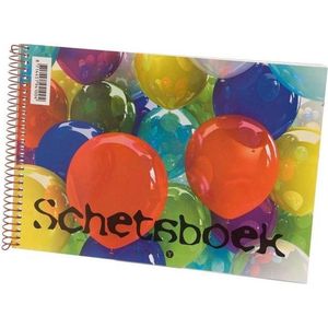 Wh Schetsboek ballon - 20 vel - A5 - 120g/m2 - wit tekenpapier