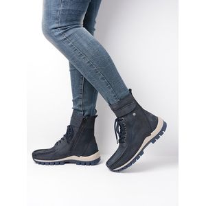 Wolky Hoge veterschoenen Reach blauw nubuck