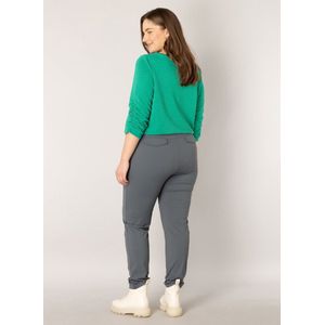 Yesta Slim Fit Broek van Travelstof Grijs
