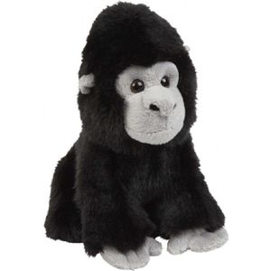 Pluche knuffel dieren Gorilla aap 18 cm - Speelgoed Apen knuffelbeesten